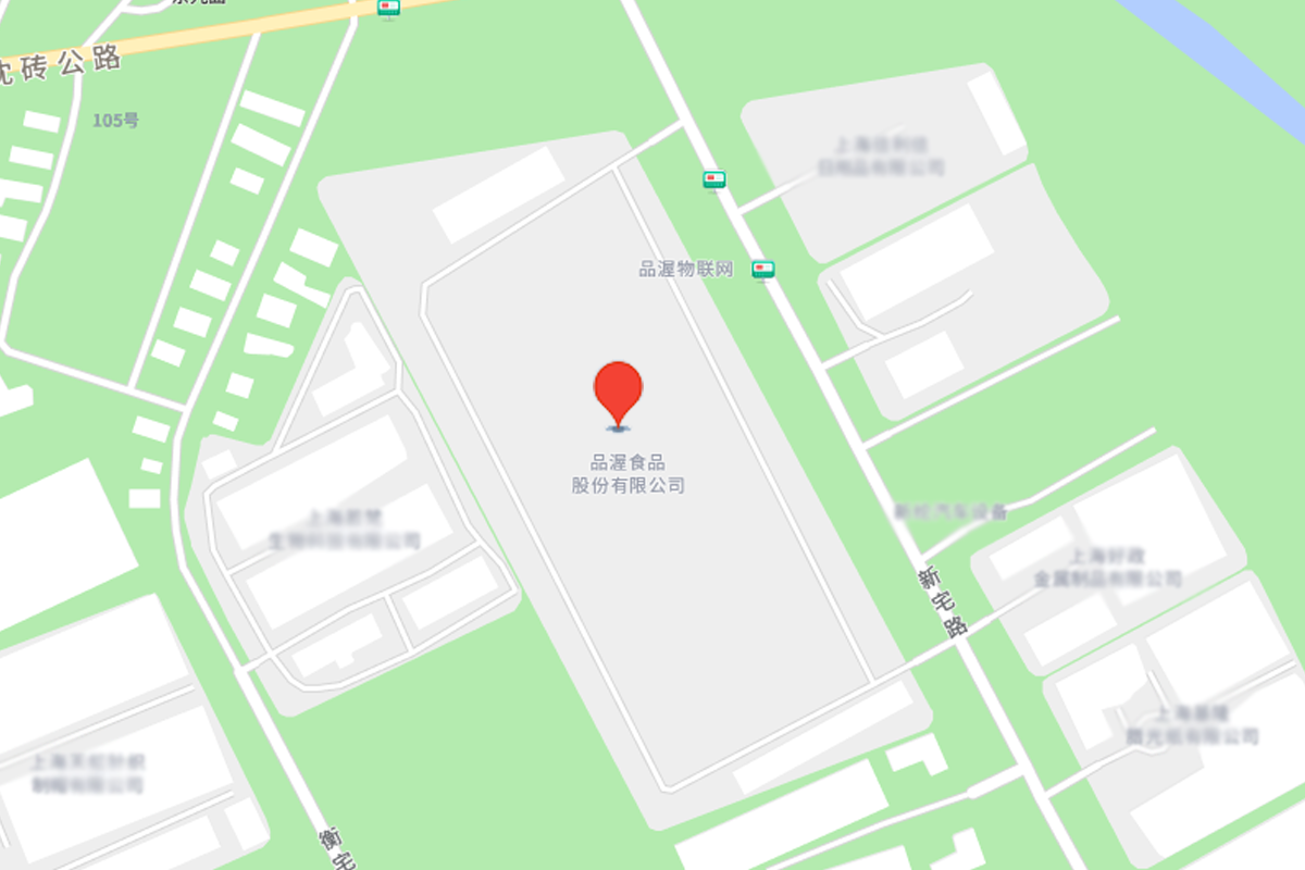 品渥食品总部位置地图